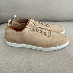 Alfani Carson Low Top Sneaker Taupe Tan Faux Suede Alfatech Lace Men’s Size 13